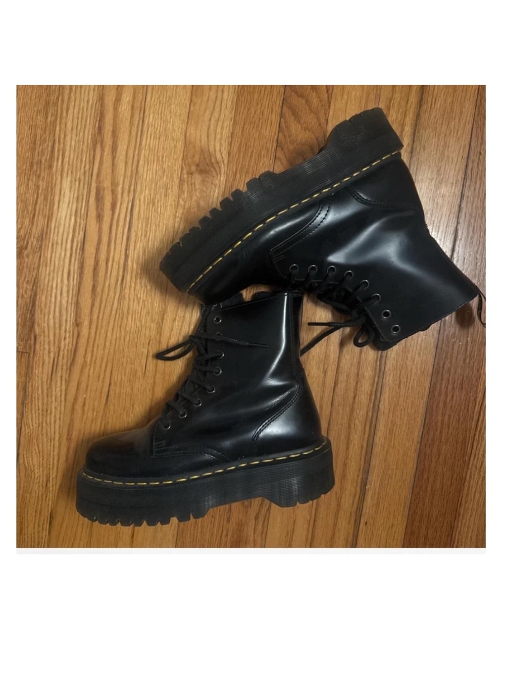 Dr. Martens Black Platform Combat Boots Jadon